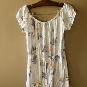 Kendall & Kylie White Floral Off-Shoulder Romper Jumpsuit Shorts
